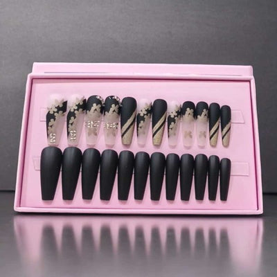 24 Pcs Black Matte Perfection – O.two.o Nail Polish For A Luxe Look | Best Nails For Women