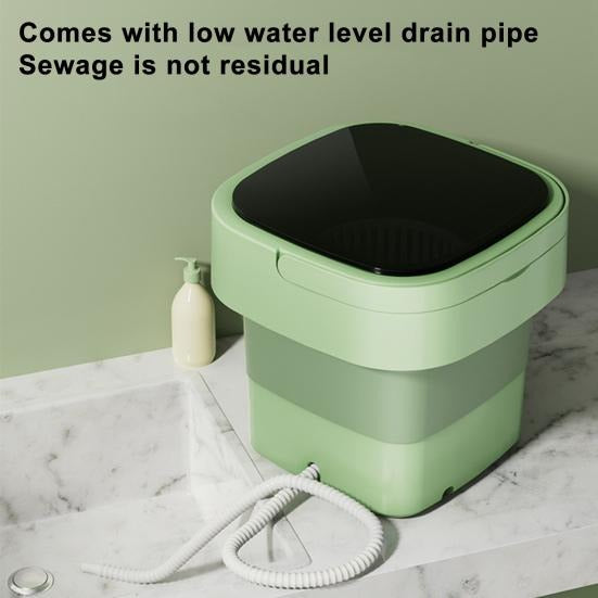 6.5l Portable Foldable Washing Machine Basket Random Color