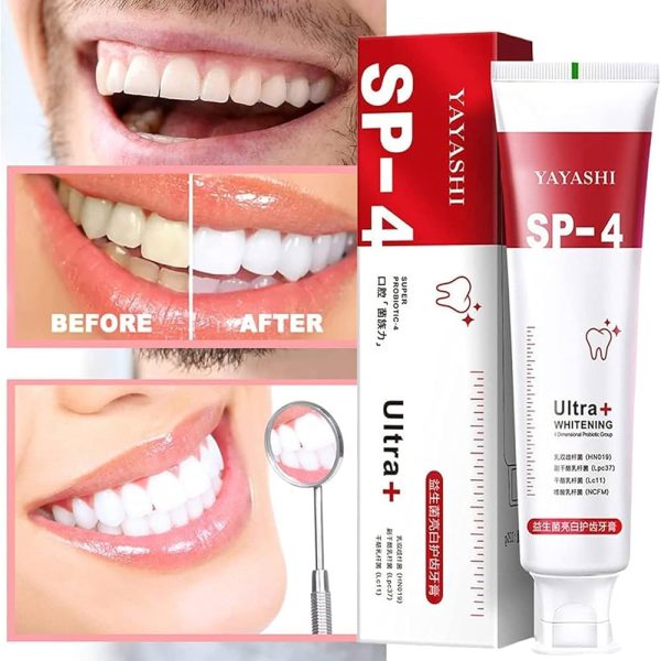 Yayashi SP-4 Ultra Whitening Probiotic Toothpaste – Stain Remover, Gum Care & Fresh Breath Formula